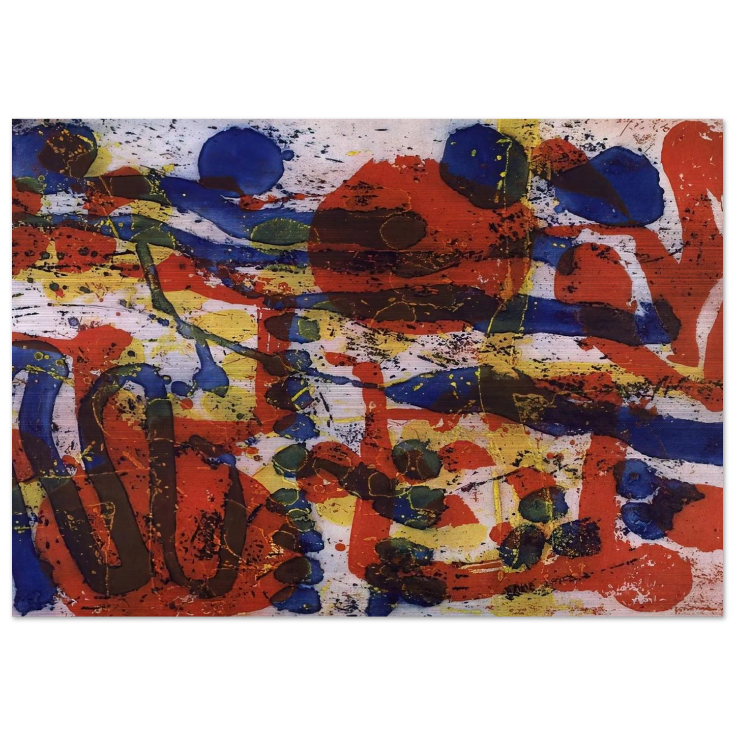 Untitled From The Brushwork Series - 1999 - Patrick Heron Brushed Aluminum Print - 70x100 cm / 28x40 inches | Patrick Heron Aluminum Print | Patrick Heron Prints