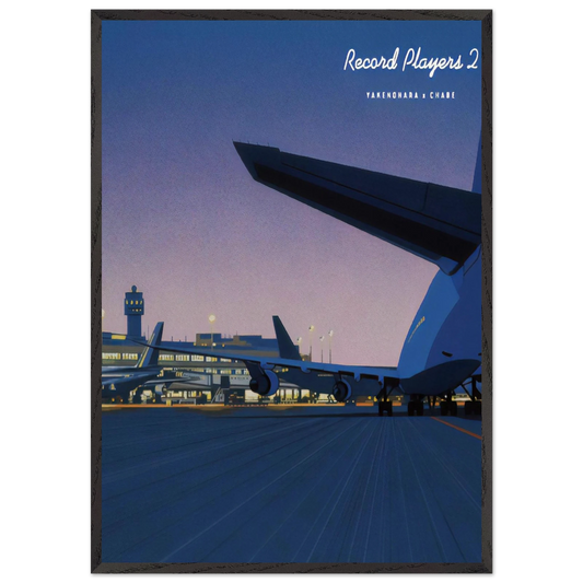 Taxiway N1 - Hiroshi Nagai 70x100 cm / 28x40 inches Framed Art Print – Black Wooden Frame