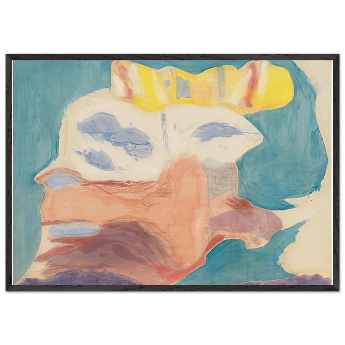 Sea Goddess 1963- - Helen Frankenthaler 70x100 cm / 28x40 inches Framed Art Print – Black Wooden Frame