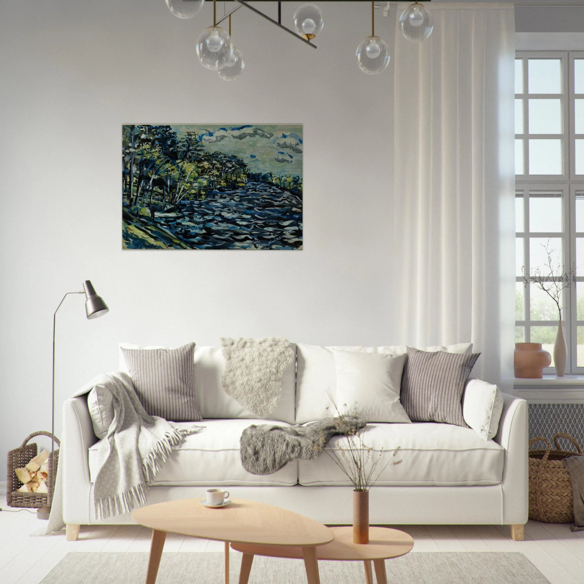 ST MARY S BLACK RIVER IS BLUE GEORGIA 1964 - Ivan Albright Brushed Aluminum Print - 70x100 cm / 28x40 inches | Ivan Albright Aluminum Print | Ivan Albright Prints
