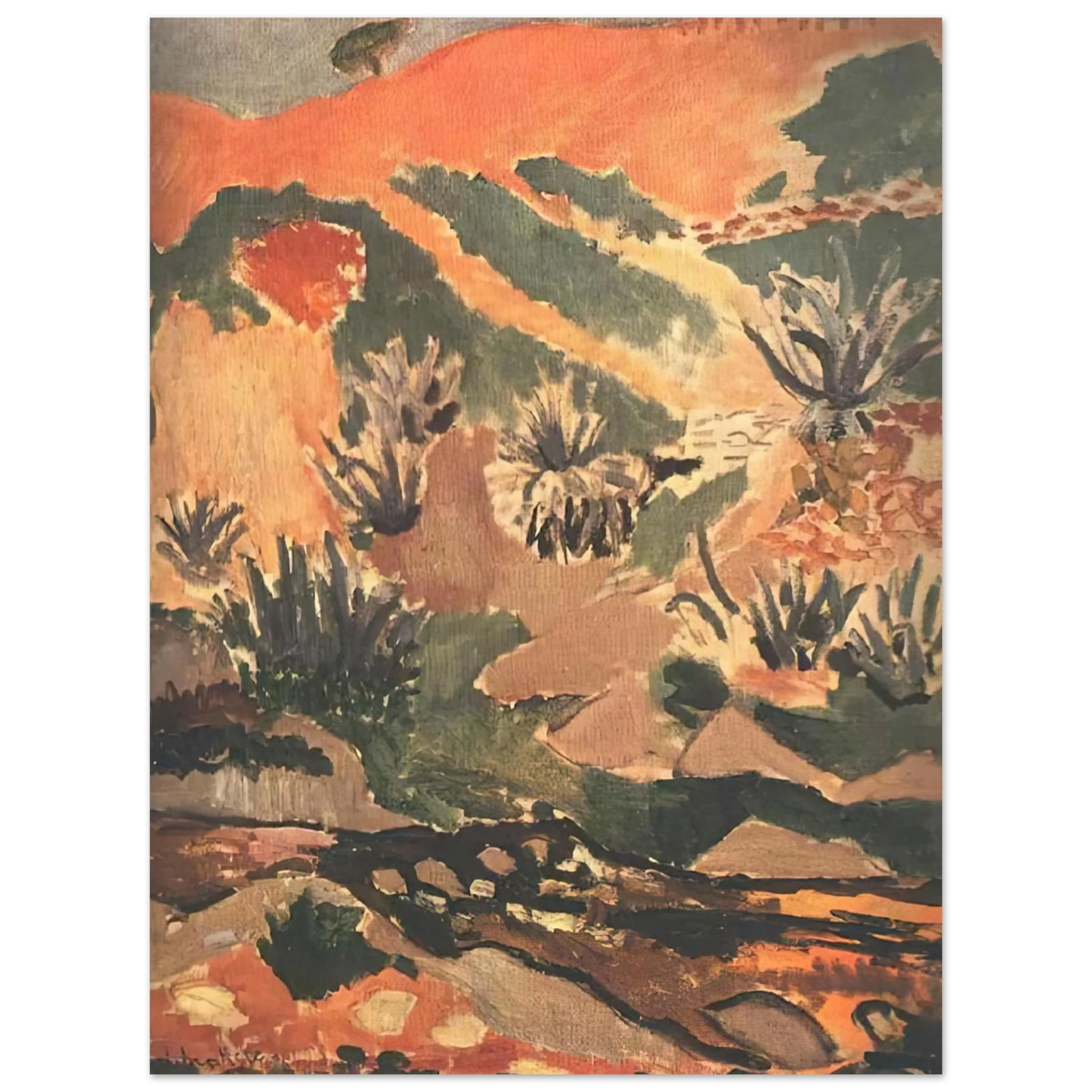 Henri Matisse - LANDSCAPE WITH BROOK BROOK WITH ALOES 1907  75x100 cm / 30x40inches Fine Art Poster