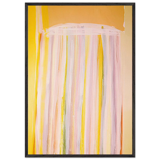 Yellow Prairie - 1972 - Ronnie Landfield 70x100 cm / 28x40 inches Framed Art Print – Black Wooden Frame