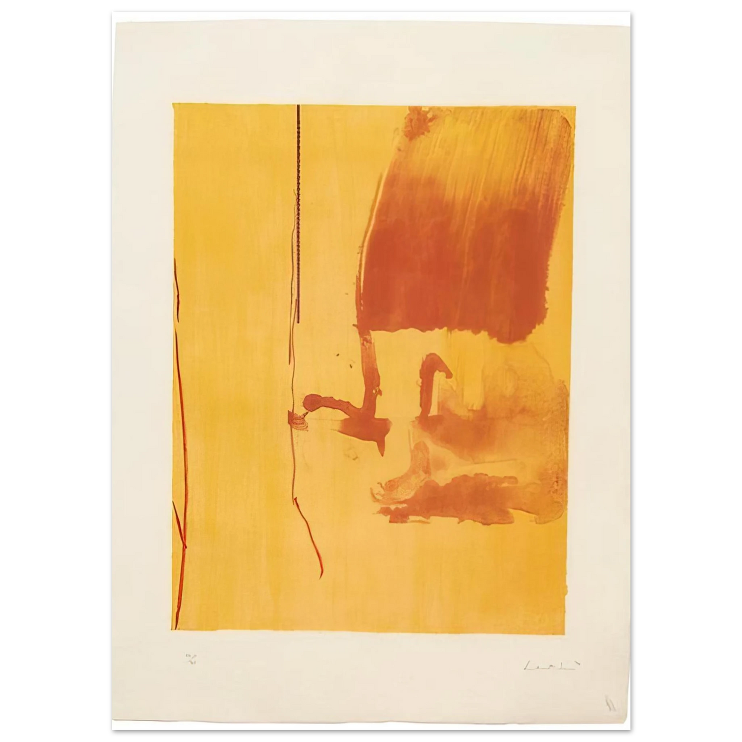 Helen Frankenthaler - Harvest - 1976 Wall art - 40x50 cm / 16x20 inches - Premium Wooden Framed Poster With Fine Art Paper-canvas - White frame
