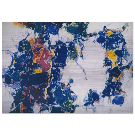 Around the Blues - Sam Francis Brushed Aluminum Print - 70x100 cm / 28x40 inches | Sam Francis Aluminum Print | Sam Francis Prints