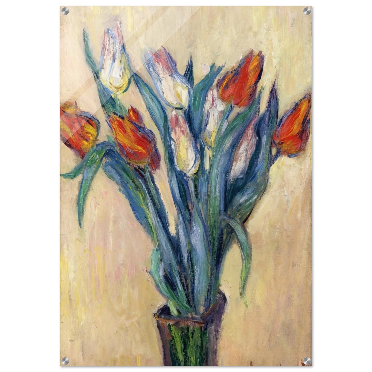 Vase of Tulips - claude monet Acrylic Print - 70x100 cm / 28x40″ inches