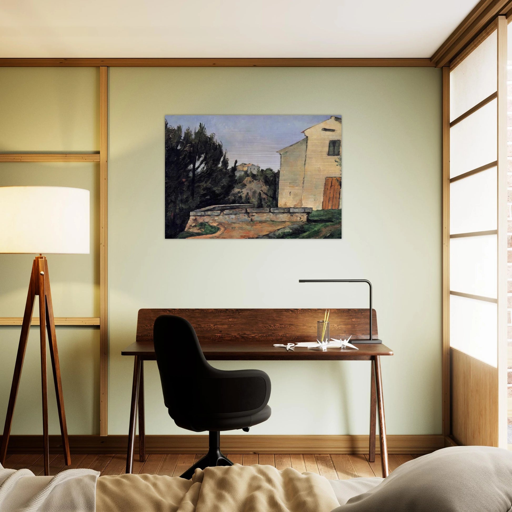 The Abandoned House - Paul Cézanne Brushed Aluminum Print - 70x100 cm / 28x40 inches | Paul Cézanne Aluminum Print | Paul Cézanne Prints