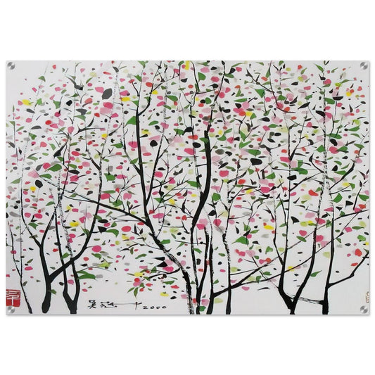 Untitled - Ink and wash painting, Post-Impressionism - Wu Guanzhong Acrylic Print - 70x100 cm / 28x40″ inches | Wu Guanzhong Wall Art | Wu Guanzhong Prints