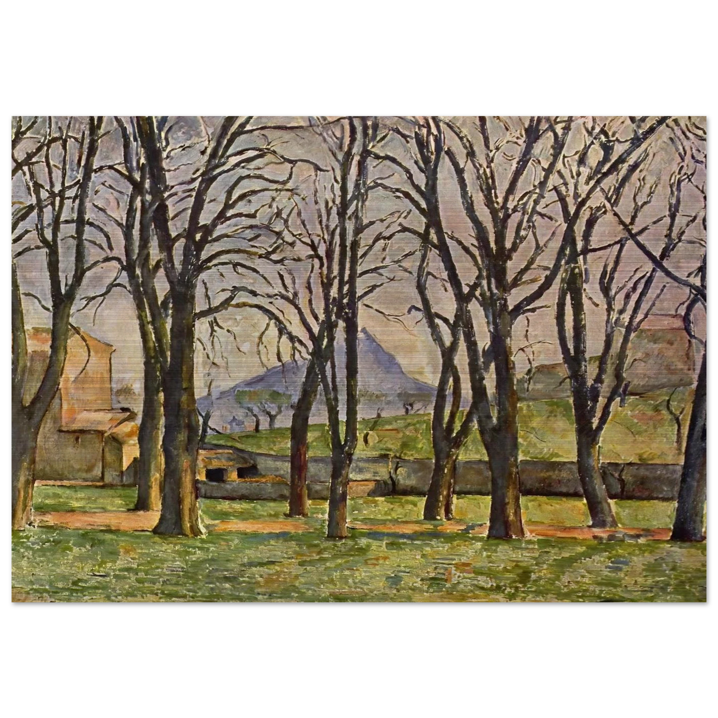 Chestnut Trees at the Jas de Bouffan - Paul Cézanne Brushed Aluminum Print - 70x100 cm / 28x40 inches | Paul Cézanne Aluminum Print | Paul Cézanne Prints