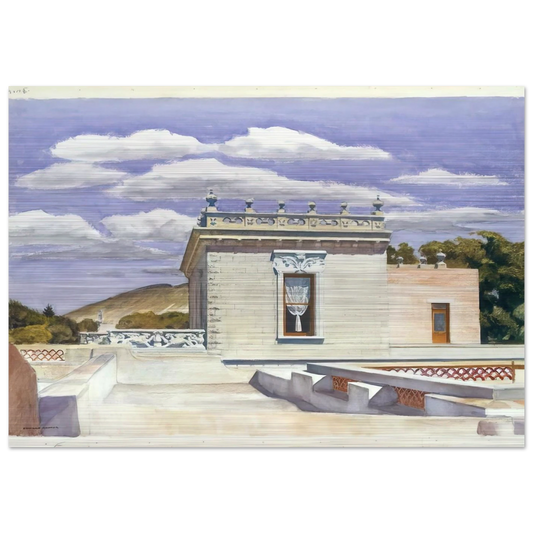 Saltillo Mansion - Edward Hopper Brushed Aluminum Print - 70x100 cm / 28x40 inches | Edward Hopper Aluminum Print | Edward Hopper Prints