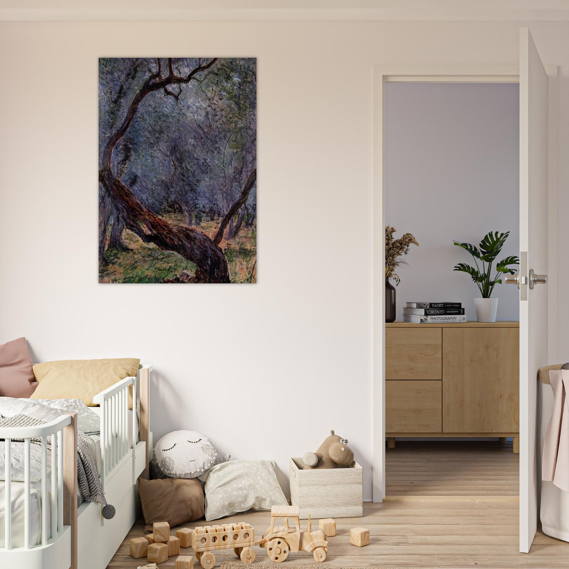 Olive Trees Study - claude monet Brushed Aluminum Print - 70x100 cm / 28x40 inches | claude monet Aluminum Print | claude monet Prints