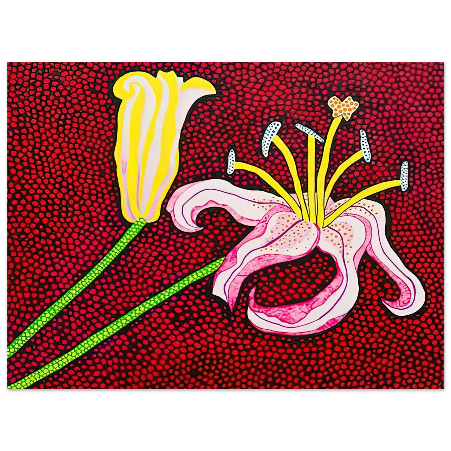 Yayoi Kusama - READY TO BLOSSOM IN THE MORNING 1989 Fine Art Poster
