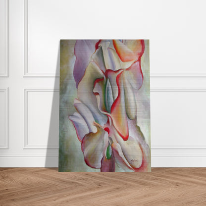 Pink Sweet Peas - Georgia O'Keeffe Brushed Aluminum Print - 70x100 cm / 28x40 inches | Georgia O'Keeffe Aluminum Print | Georgia O'Keeffe Prints