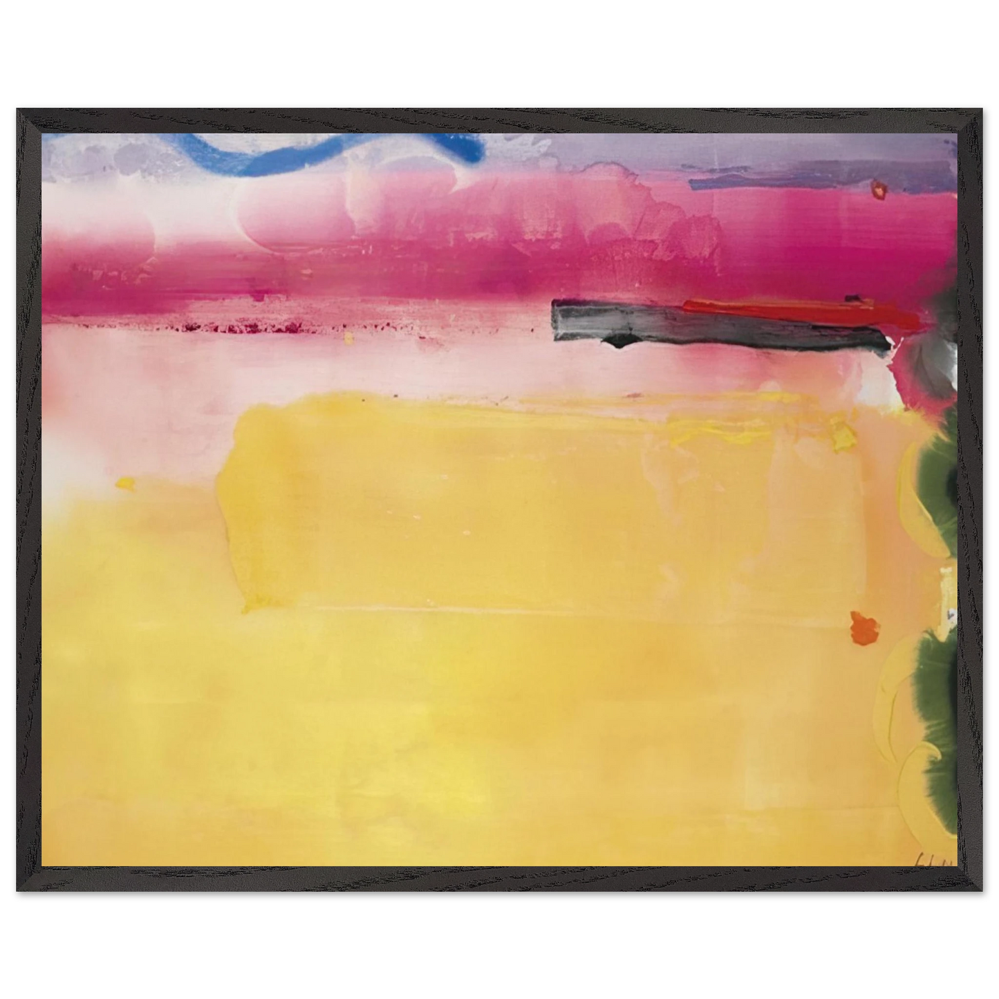 Helen Frankenthaler - Black-Eyed Susan - 1988 Wall art - 70x100 cm / 28x40 inches - Premium Wooden Framed Poster With Fine Art Paper-canvas - Black frame