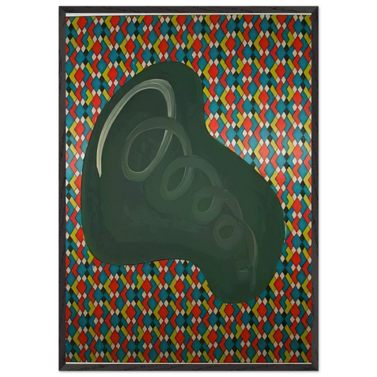 NIERENFORM 1969 - Sigmar Polke 70x100 cm / 28x40 inches Framed Art Print – Black Wooden Frame