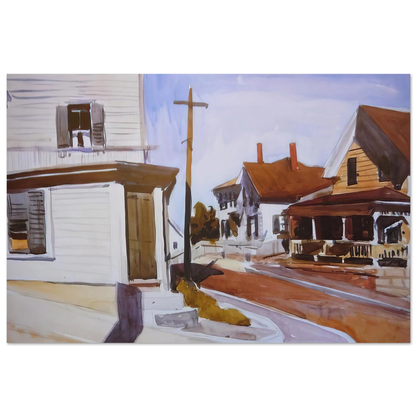 Edward Hopper - Street Corner Fine Art Poster