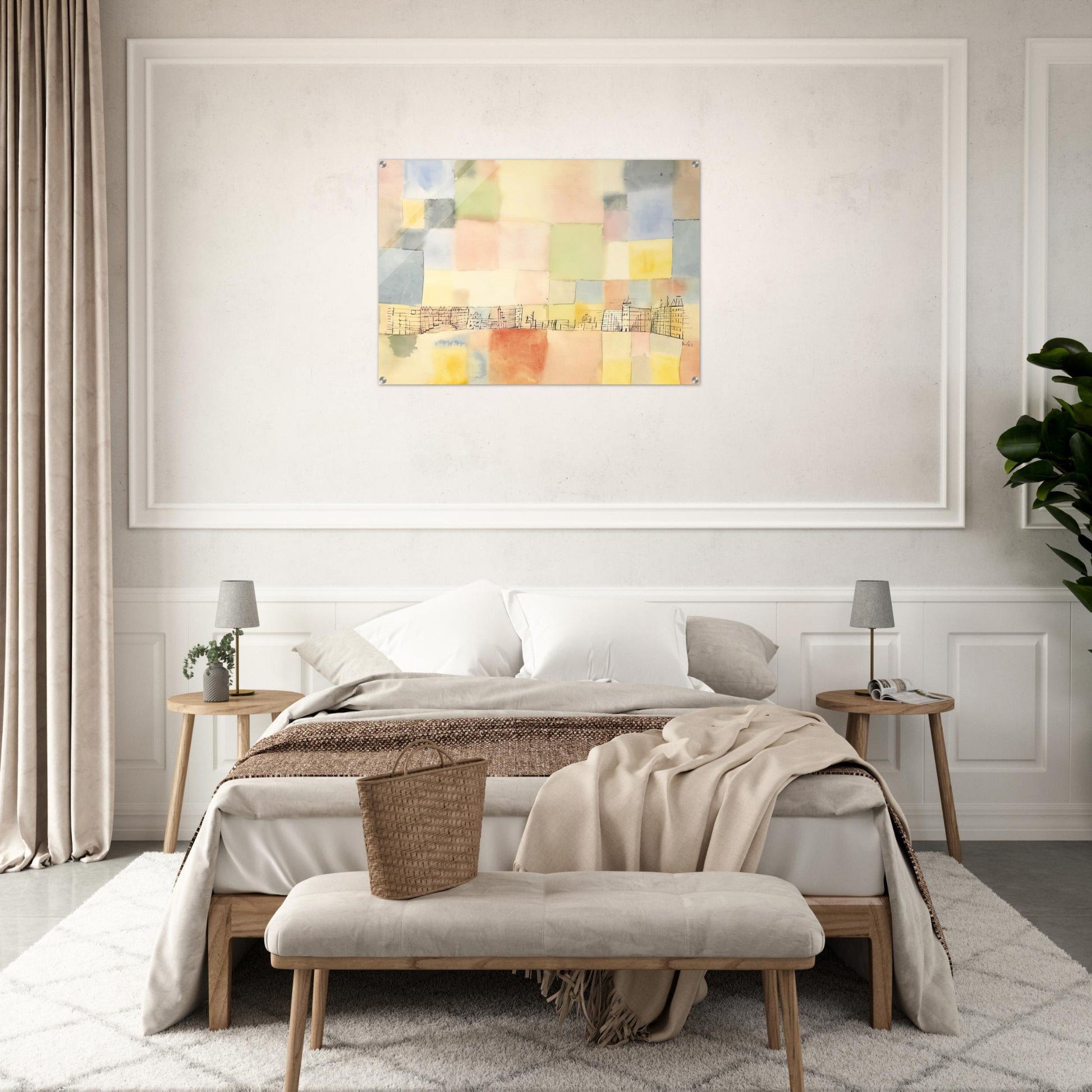 NEUER STADTTEIL IN M 1928 - Paul Klee Acrylic Print - 70x100 cm / 28x40″ inches