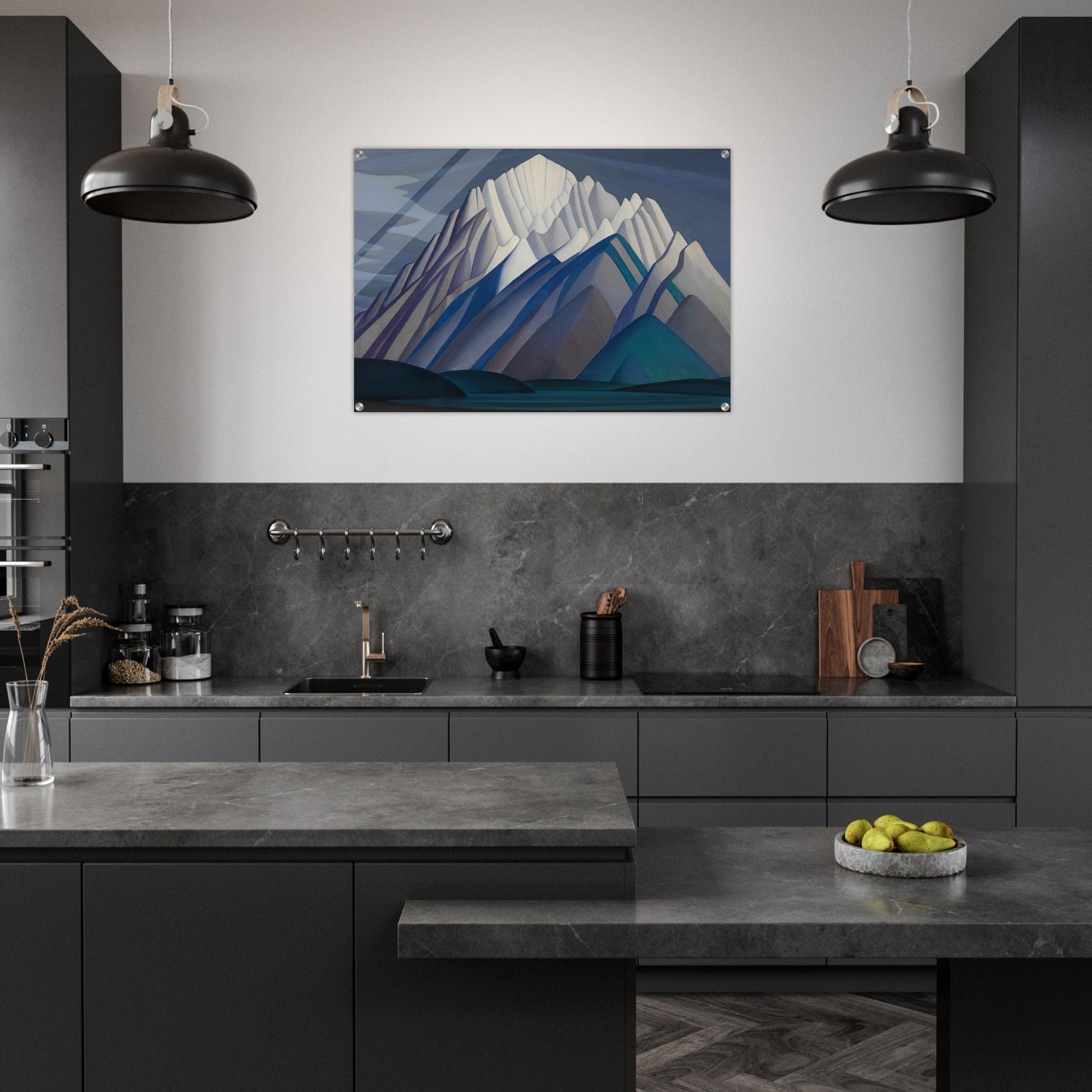 Mountain Forms - 1926 - Lawren Harris Acrylic Print - 70x100 cm / 28x40″ inches | Lawren Harris Wall Art | Lawren Harris Prints