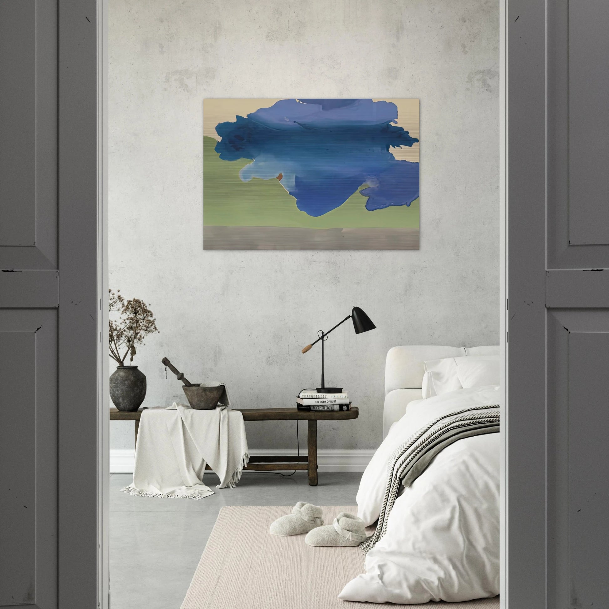 The Bay, 1963- - Helen Frankenthaler Brushed Aluminum Print - 70x100 cm / 28x40 inches | Helen Frankenthaler Aluminum Print | Helen Frankenthaler Prints