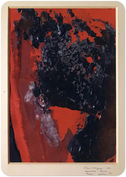 Combustion - 1961 By Alberto Burri Pack of 10 Post Cards | Alberto Burri Post Cards | A6 (10.5 x 14.8 cm) - 4.1 x 5.8 inches