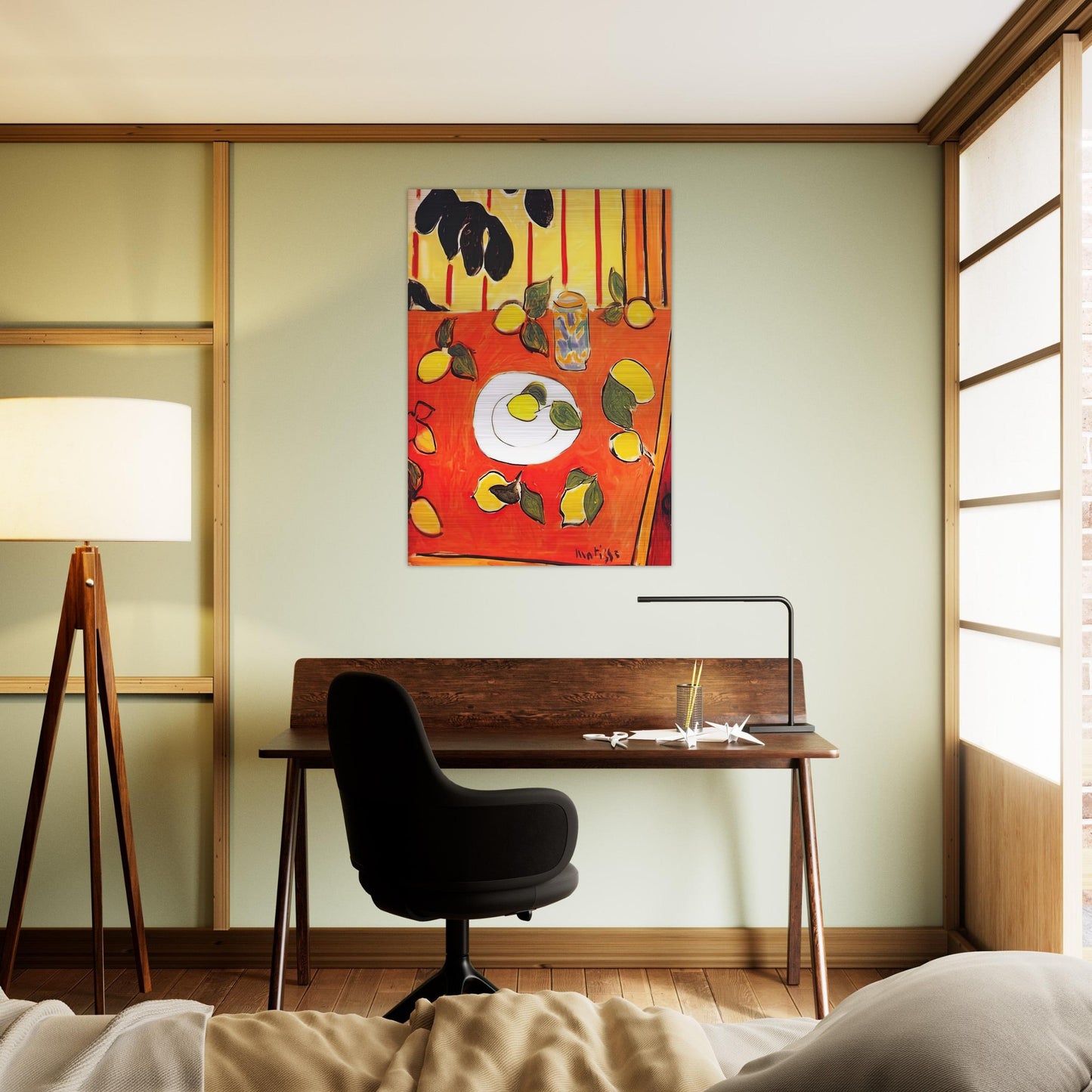 BLACK PHILODENDRON AND LEMONS 1943 - Henri Matisse Brushed Aluminum Print - 70x100 cm / 28x40 inches | Henri Matisse Aluminum Print | Henri Matisse Prints