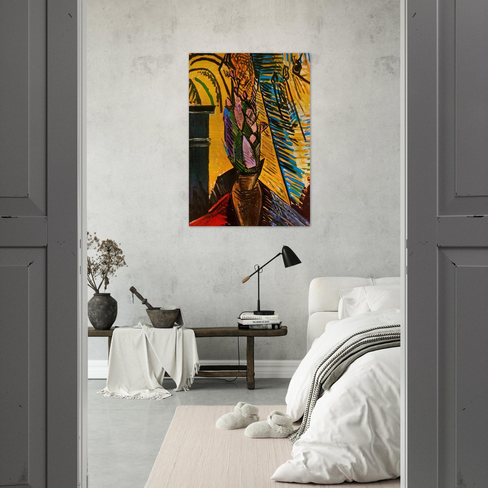 Flowers on the table - Pablo Picasso Brushed Aluminum Print - 70x100 cm / 28x40 inches | Pablo Picasso Aluminum Print | Pablo Picasso Prints