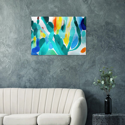 Green Swing - Alice Baber Brushed Aluminum Print - 70x100 cm / 28x40 inches | Alice Baber Aluminum Print | Alice Baber Prints