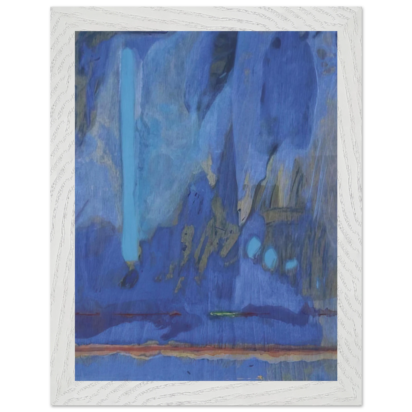Helen Frankenthaler - Tales of Genji III - 1998 Wall art - 70x100 cm / 28x40 inches - Premium Wooden Framed Poster With Fine Art Paper-canvas - Wood frame