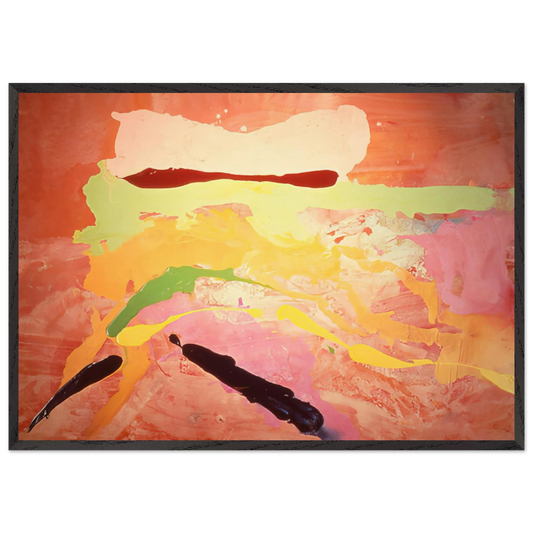 Untitled - 1969 N10 - Ronnie Landfield 70x100 cm / 28x40 inches Framed Art Print – Black Wooden Frame