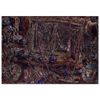 THE RUSTLERS 1962 - Ivan Albright Brushed Aluminum Print - 70x100 cm / 28x40 inches | Ivan Albright Aluminum Print | Ivan Albright Prints