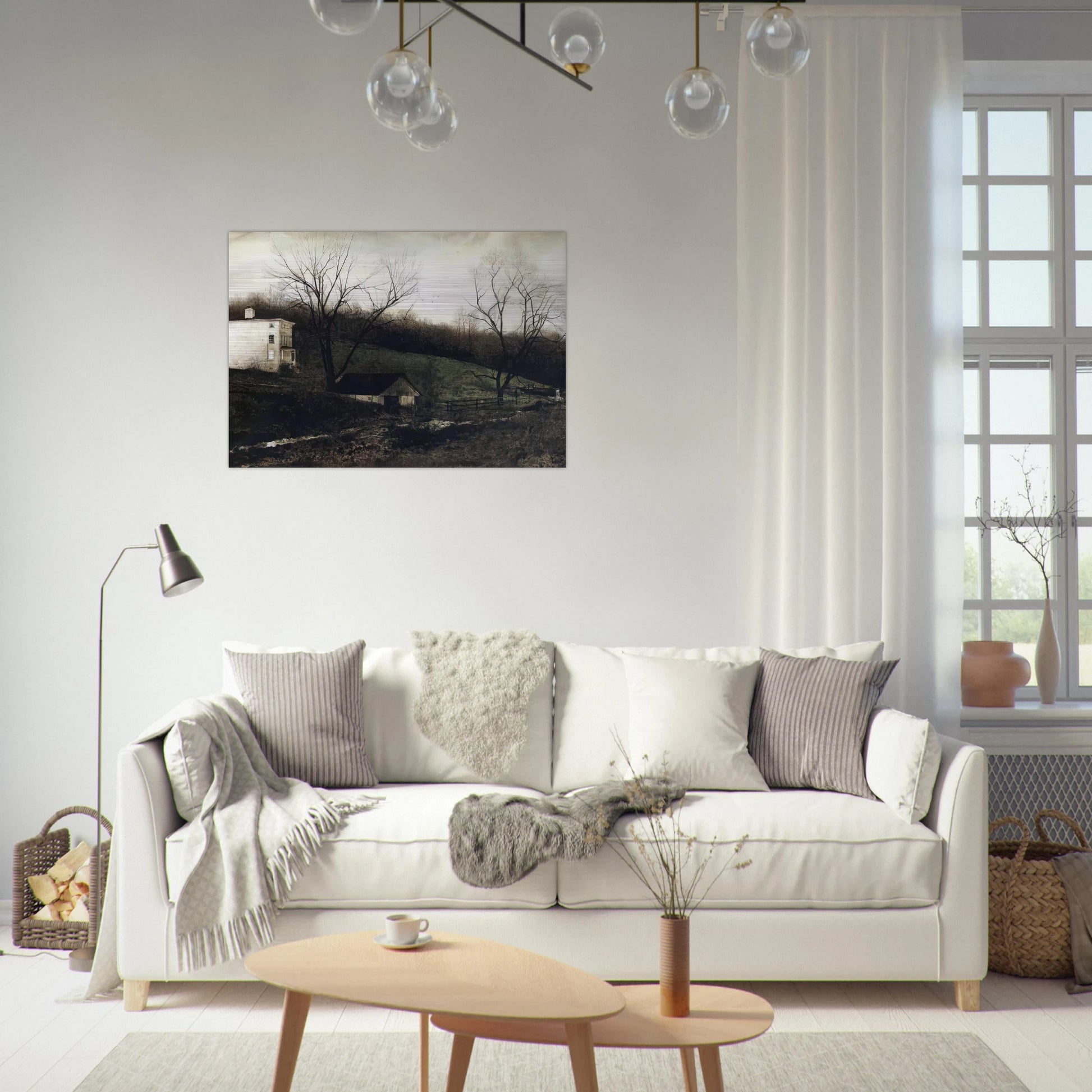 EVENING AT KUERNERS - Andrew Wyeth Brushed Aluminum Print - 70x100 cm / 28x40 inches | Andrew Wyeth Aluminum Print | Andrew Wyeth Prints