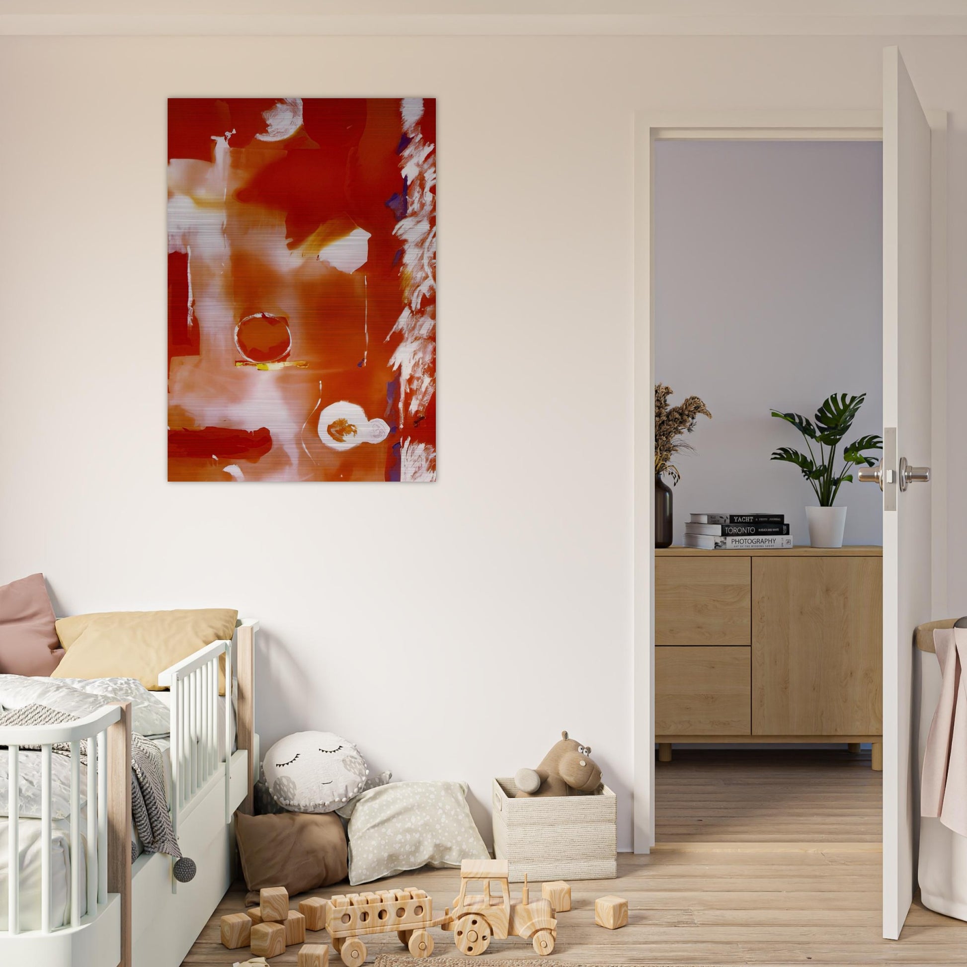 Seeing the Moon on a Hot Summer Day - 1987 - Helen Frankenthaler Brushed Aluminum Print - 70x100 cm / 28x40 inches | Helen Frankenthaler Aluminum Print | Helen Frankenthaler Prints