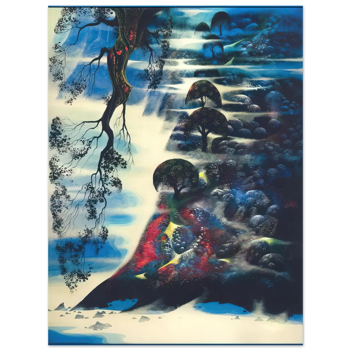 Eyvind Earle - Summer Morning Mist  75x100 cm / 30x40inches Fine Art Poster