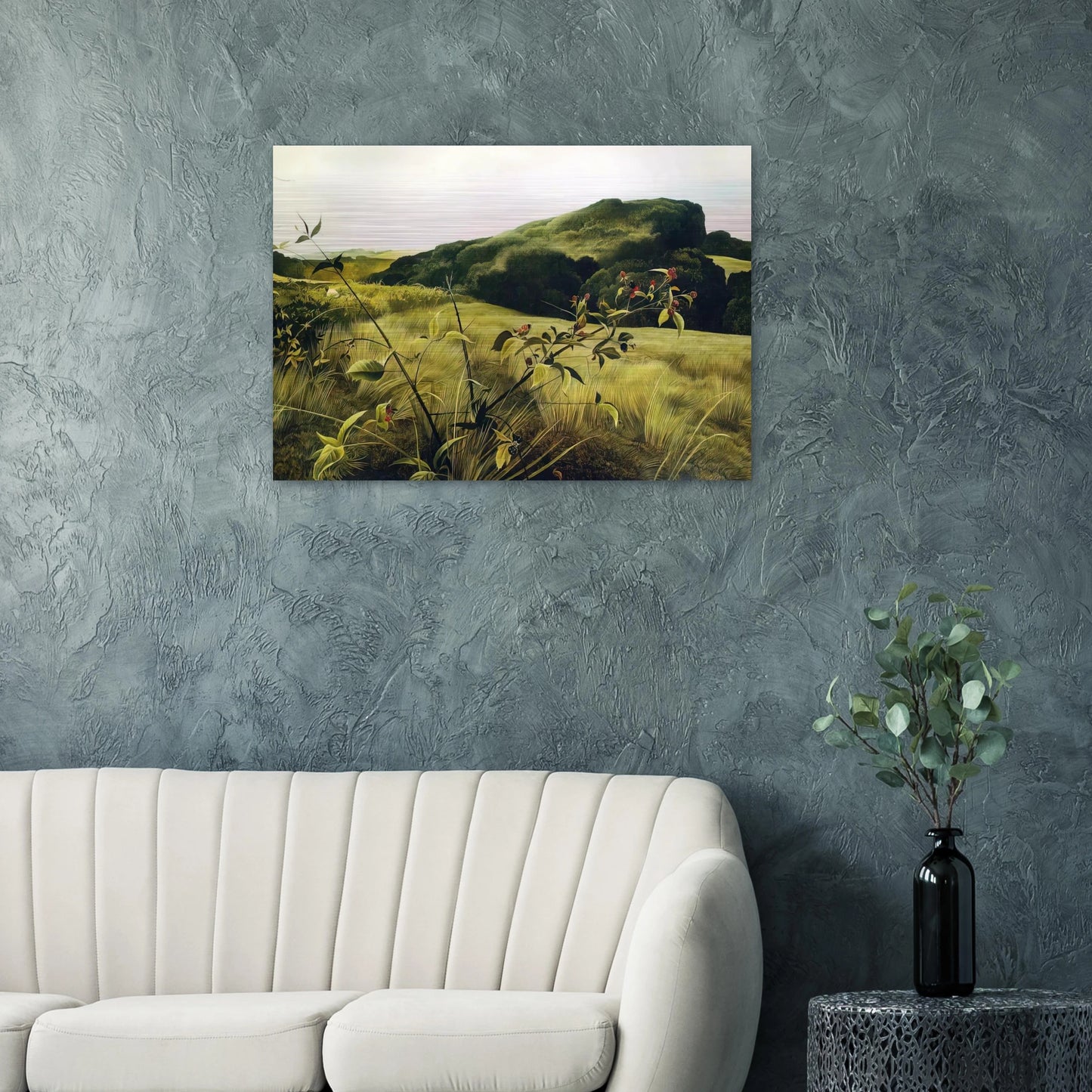 BLACKBERRY PICKER - Andrew Wyeth Brushed Aluminum Print - 70x100 cm / 28x40 inches | Andrew Wyeth Aluminum Print | Andrew Wyeth Prints
