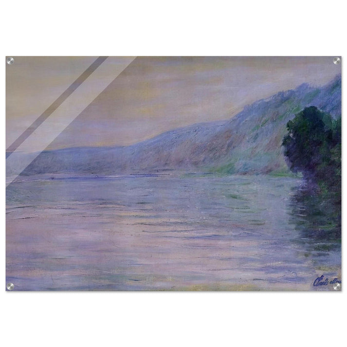The Seine at Port-Villez, Blue Effect - claude monet Acrylic Print - 70x100 cm / 28x40″ inches | claude monet Wall Art | claude monet Prints