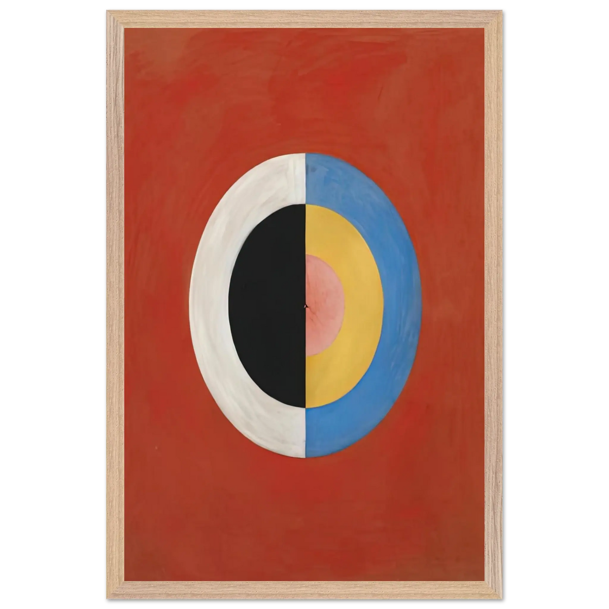 Hilma af Klint - THE SWAN NO 17 1915 0 Wall art - 60x80 cm / 24x32 Inches - Premium Wooden Framed Poster With Fine Art Paper - Black frame
