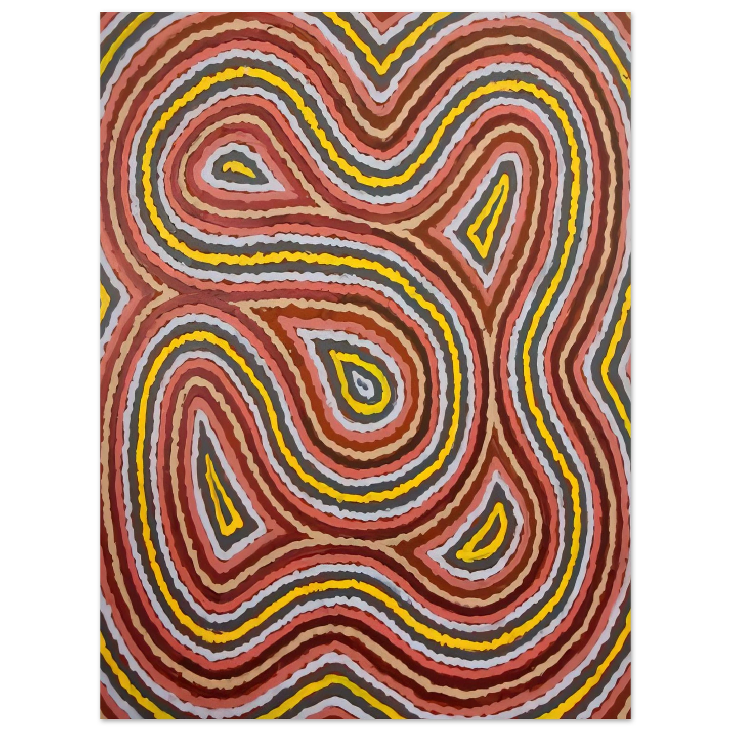 Clifford Possum Tjapaltjarri - Worm Dreaming - 1998  75x100 cm / 30x40inches Fine Art Poster