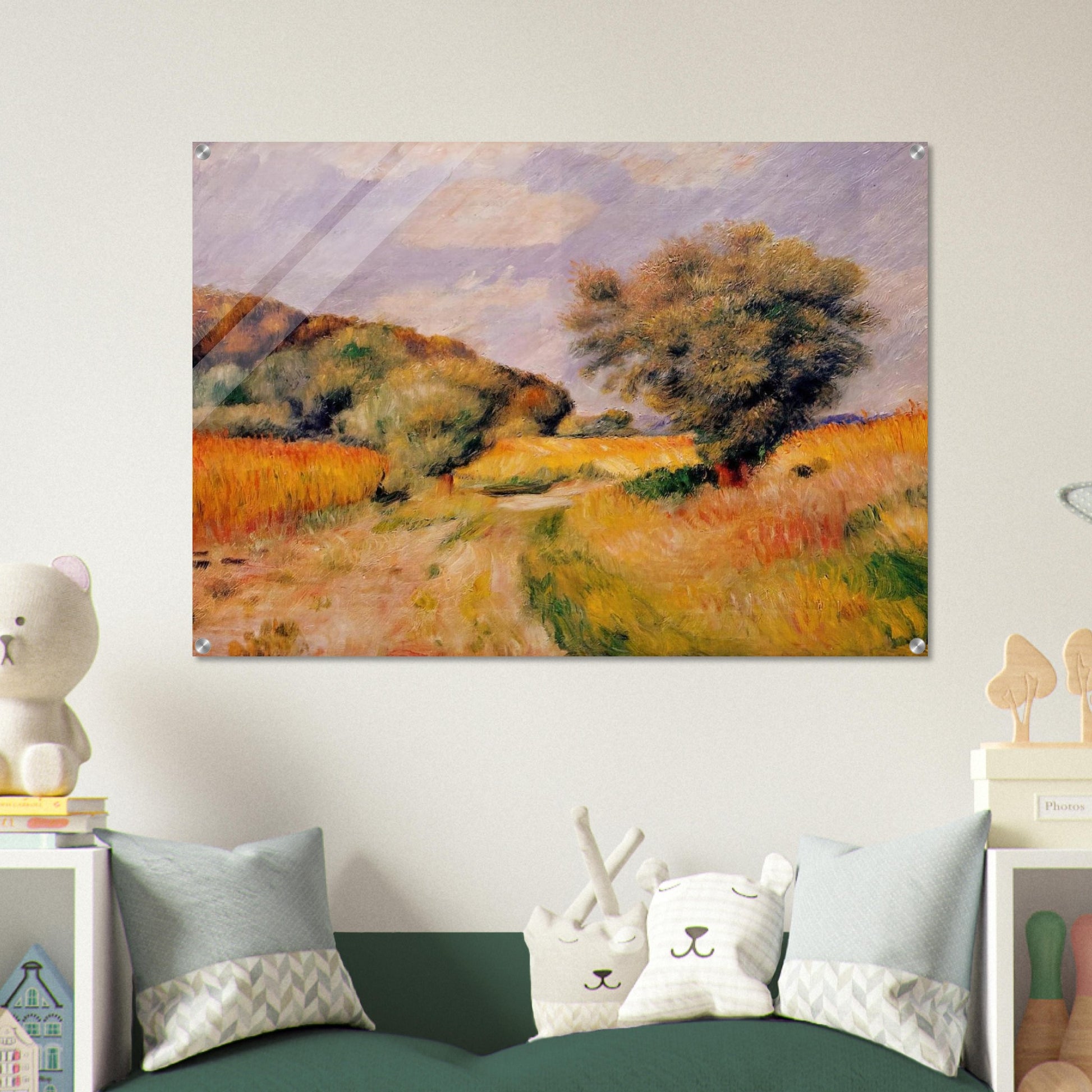 Fields of Wheat - Pierre-Auguste Renoir Acrylic Print - 70x100 cm / 28x40″ inches | Pierre-Auguste Renoir Wall Art | Pierre-Auguste Renoir Prints