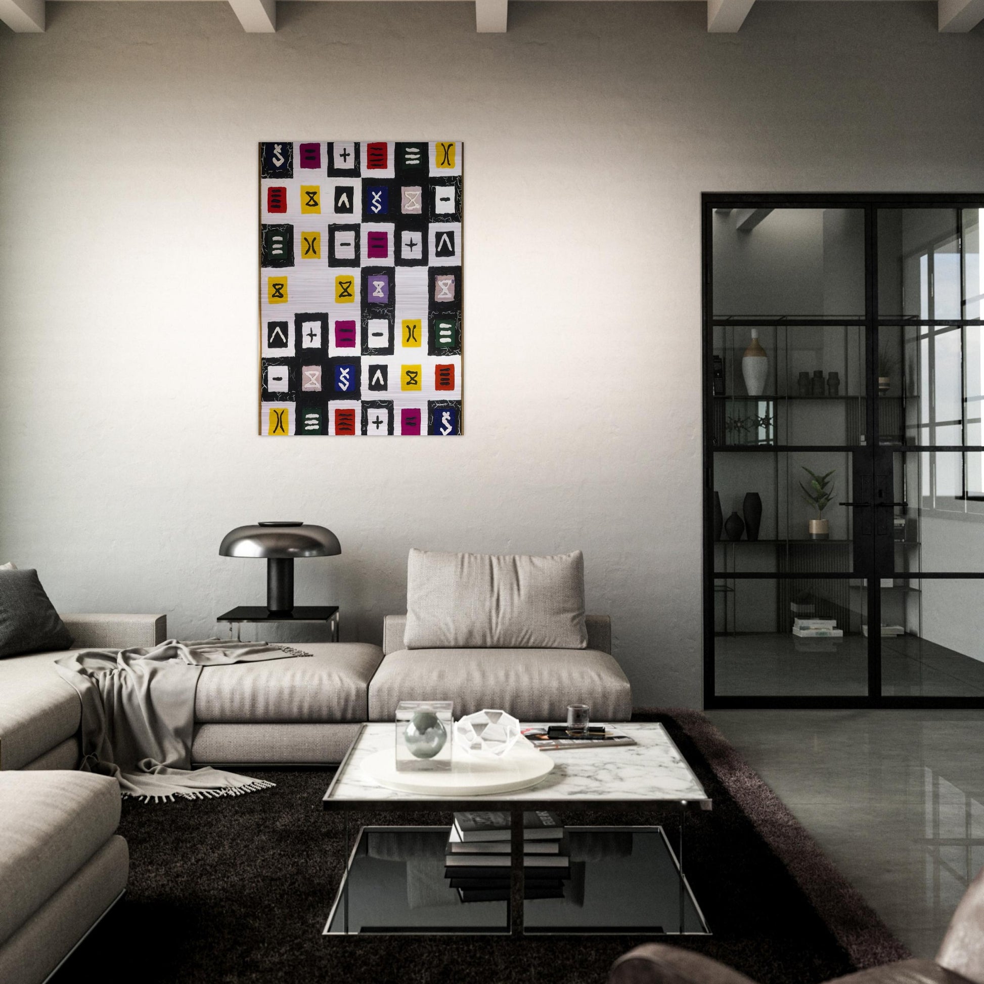 The Great Mystery II - 1960 - Alfred Jensen Brushed Aluminum Print - 70x100 cm / 28x40 inches | Alfred Jensen Aluminum Print | Alfred Jensen Prints