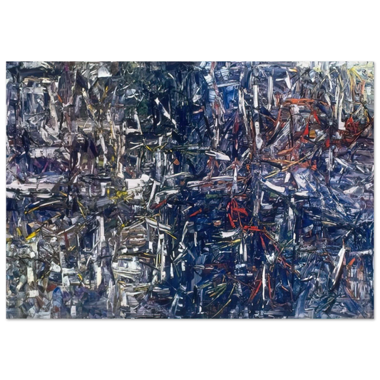 Landing - Jean-Paul Riopelle Brushed Aluminum Print - 70x100 cm / 28x40 inches | Jean-Paul Riopelle Aluminum Print | Jean-Paul Riopelle Prints