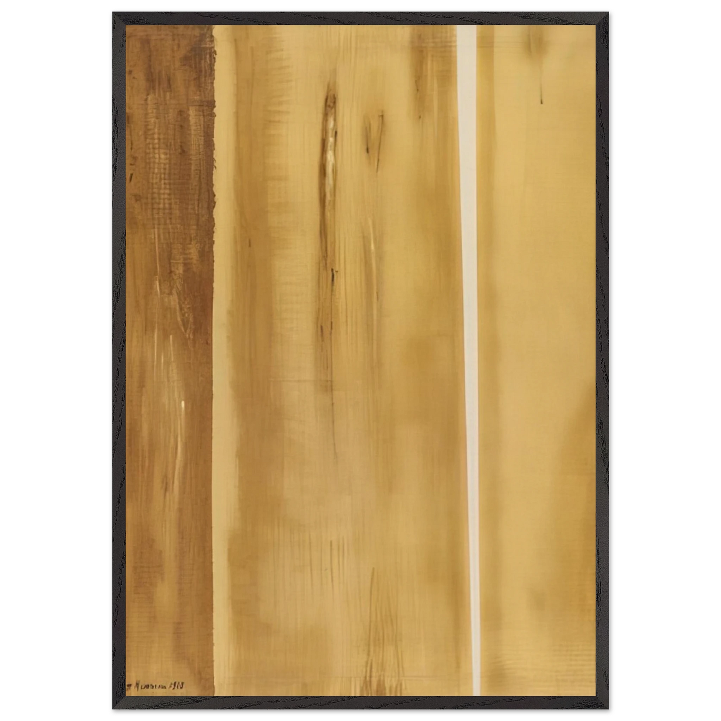 Two Edges - Barnett Newman 70x100 cm / 28x40 inches Framed Art Print – Black Wooden Frame