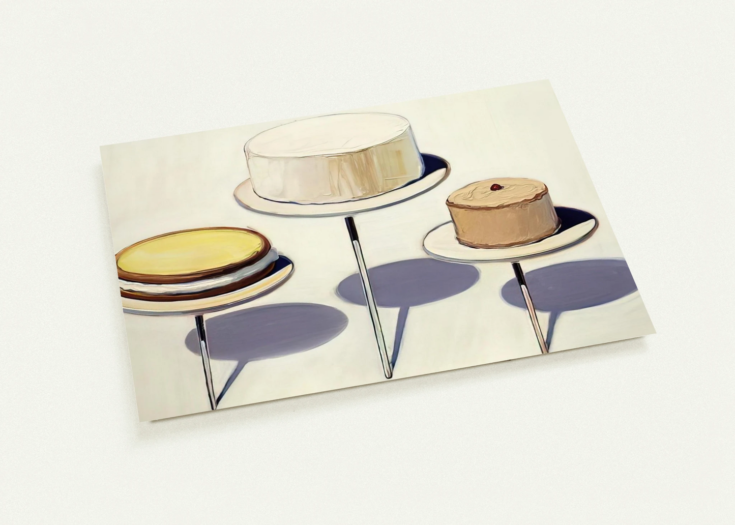 Display Cakes - 1963 By Wayne Thiebaud Pack of 10 Post Cards | Wayne Thiebaud Post Cards | A6 (10.5 x 14.8 cm) - 4.1 x 5.8 inches