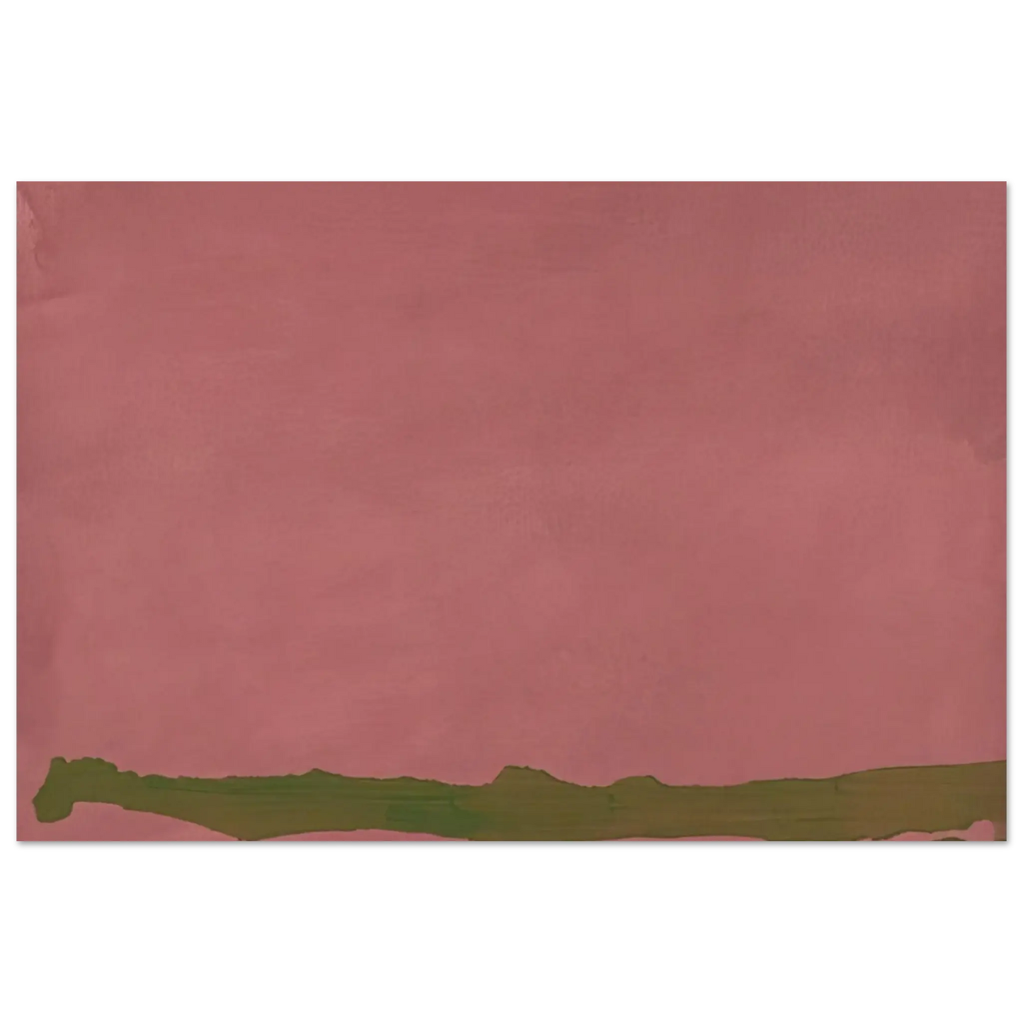 Helen Frankenthaler - Green Likes Mauve - 1970 Wall art - 40x50 cm / 16x20 Inches - Premium Wooden Framed Poster With Fine Art Paper - Wood frame