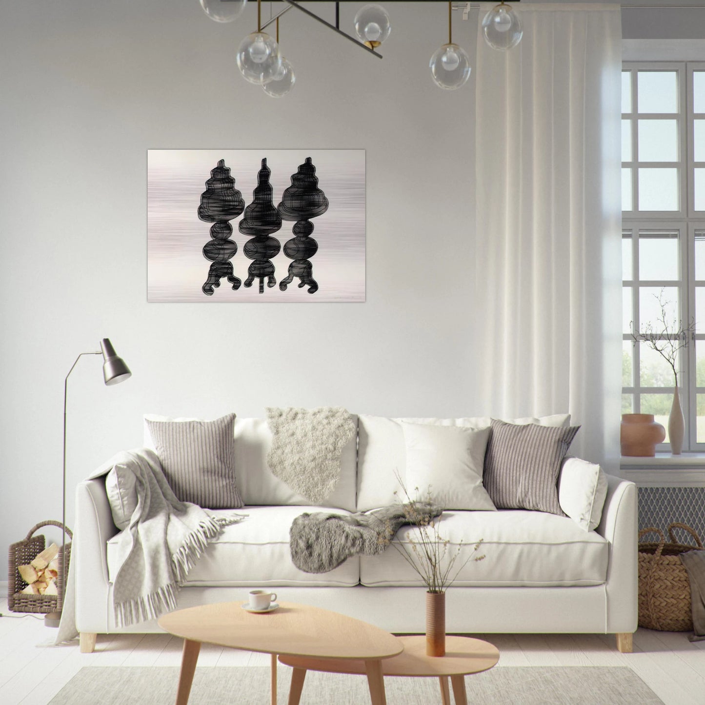 3 Cakes on Swivel Chairs - 1971 - Dieter Roth Brushed Aluminum Print - 70x100 cm / 28x40 inches | Dieter Roth Aluminum Print | Dieter Roth Prints