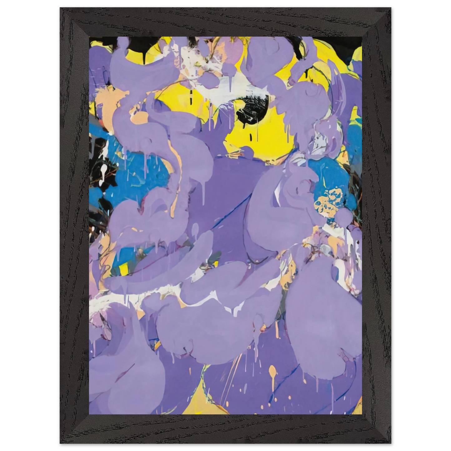 Helen Frankenthaler - Untitled - 1978 Wall art - 20x25 cm / 8x10 inches - Premium Wooden Framed Poster With Fine Art Paper-canvas - Wood frame