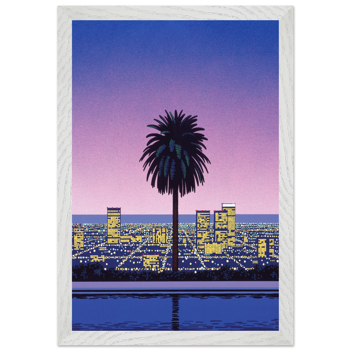 Hiroshi Nagai - Pacific Breeze 2 Wall Art - 60x80 cm / 24x32 inches - Premium Wooden Framed Poster With Fine Art Paper - Wood frame