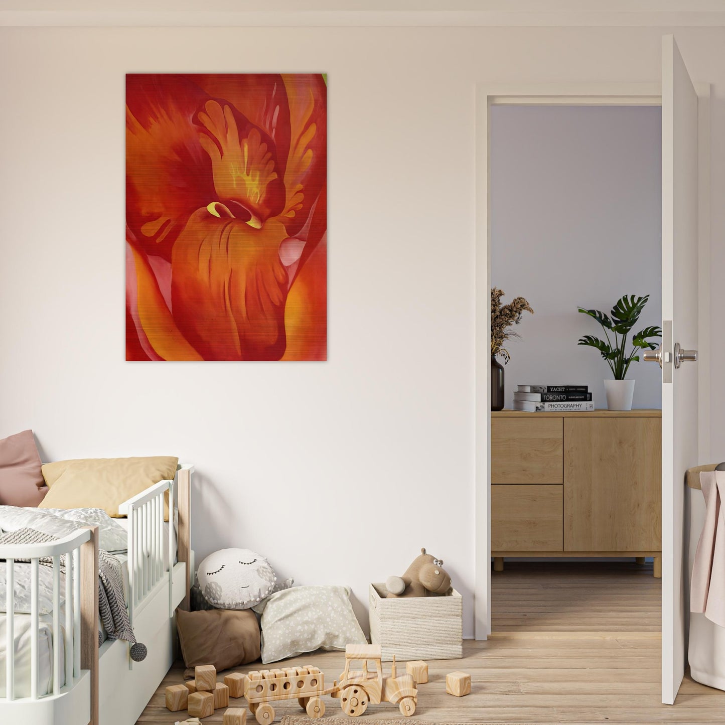 Canna Red and Orange - Georgia O'Keeffe Brushed Aluminum Print - 70x100 cm / 28x40 inches | Georgia O'Keeffe Aluminum Print | Georgia O'Keeffe Prints