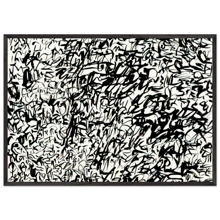 UNTITLED 1978 2 N2 - Keith Haring 70x100 cm / 28x40 inches Framed Art Print – Black Wooden Frame | Keith Haring Art For Sale