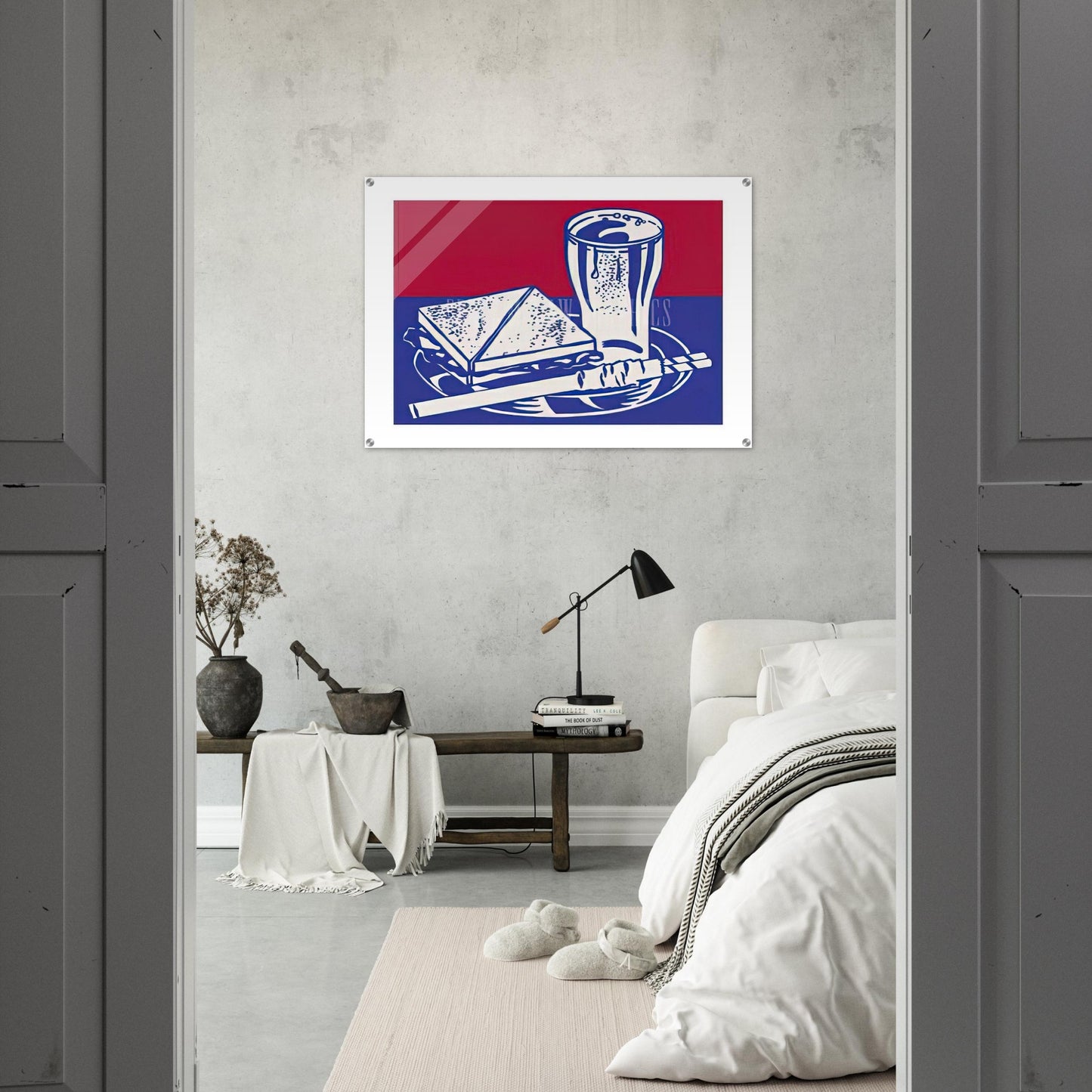 SANDWICH AND SODA 1964 - Roy Lichtenstein Acrylic Print - 70x100 cm / 28x40″ inches