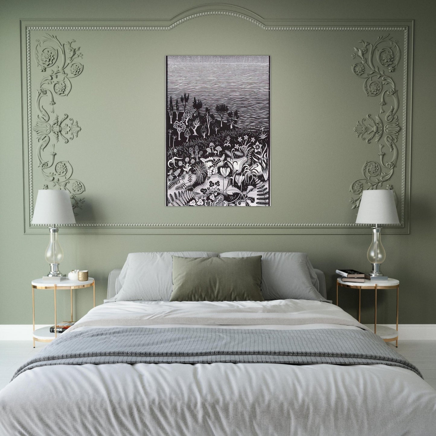 THE 3RD DAY OF THE CREATION - MC Escher Brushed Aluminum Print - 70x100 cm / 28x40 inches | MC Escher Aluminum Print | MC Escher Prints