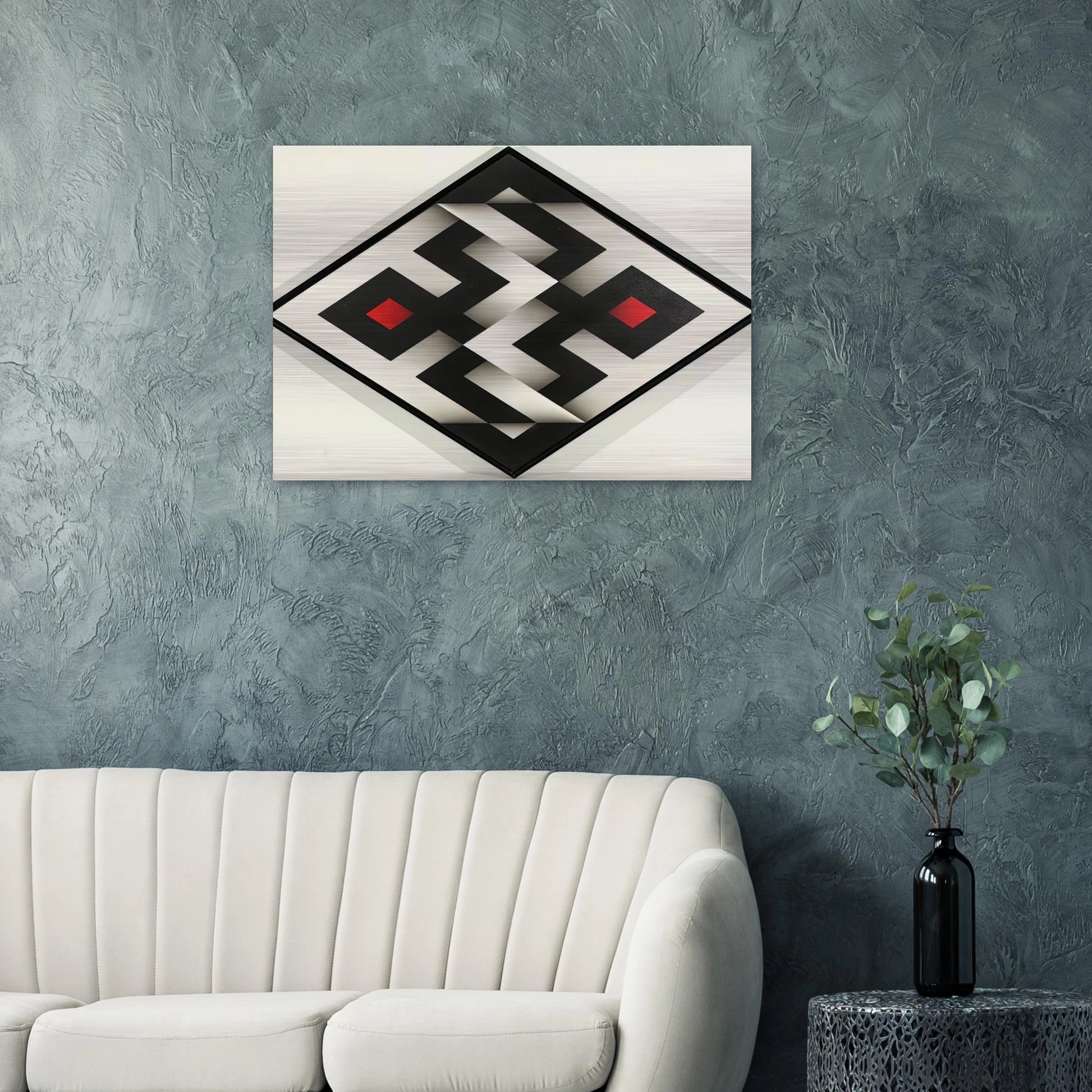 Ibawabi - 1975 - Omar Rayo Brushed Aluminum Print - 70x100 cm / 28x40 inches | Omar Rayo Aluminum Print | Omar Rayo Prints